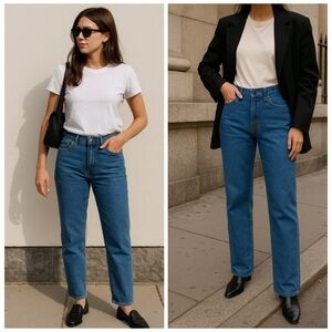 GRLFRND Kamila High Rise Straight Leg Jeans Medium Wash Size 26